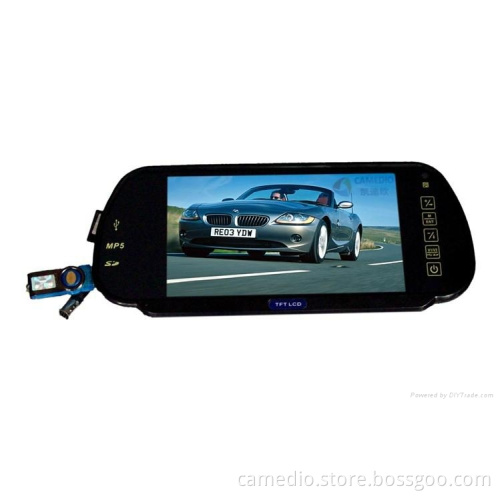 7"TFT LCD Car Rear View/ Rearview Mirror Monitor with USB/SD/MP5 M705c